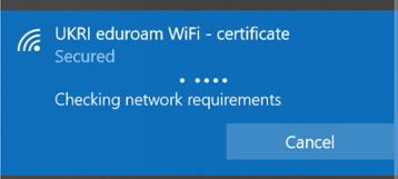 Windows checks the credentials